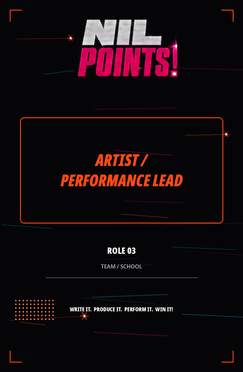 Artist / Performance Lead role card